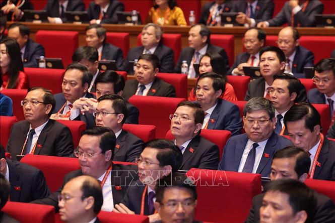 Đại biểu Đảng bộ các cơ quan Đảng Trung ương dự phiên khai mạc Đại hội. Ảnh: TTXVN