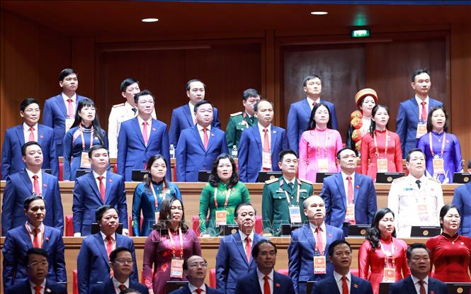 Các đại biểu dự phiên khai mạc Đại hội XIV của Đảng. Ảnh: TTXVN