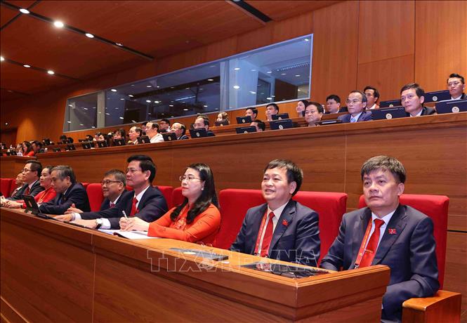 Các đại biểu tham dự phiên khai mạc Đại hội XIV của Đảng. Ảnh: TTXVN