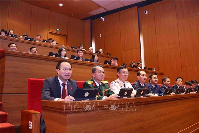 Các đại biểu tham dự phiên khai mạc Đại hội XIV của Đảng. Ảnh: TTXVN