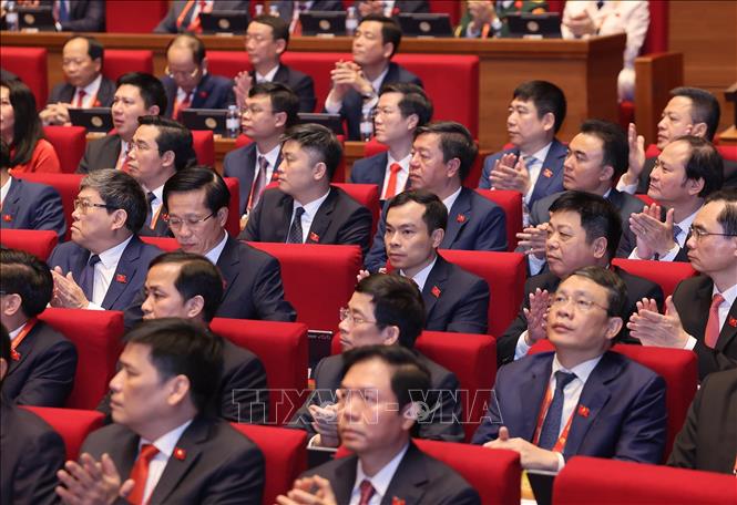 Đại biểu Đảng bộ Quốc hội và Đảng bộ các cơ quan Đảng Trung ương dự phiên khai mạc Đại hội. Ảnh: TTXVN