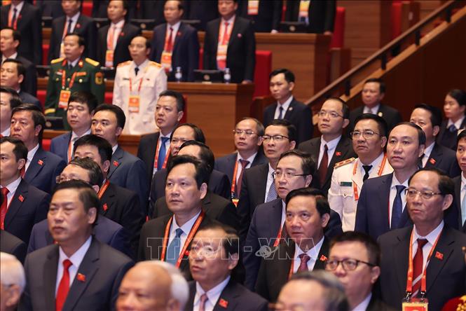 Đại biểu Đảng bộ các cơ quan Đảng Trung ương và Đảng bộ Quốc hội dự phiên khai mạc. Ảnh: TTXVN