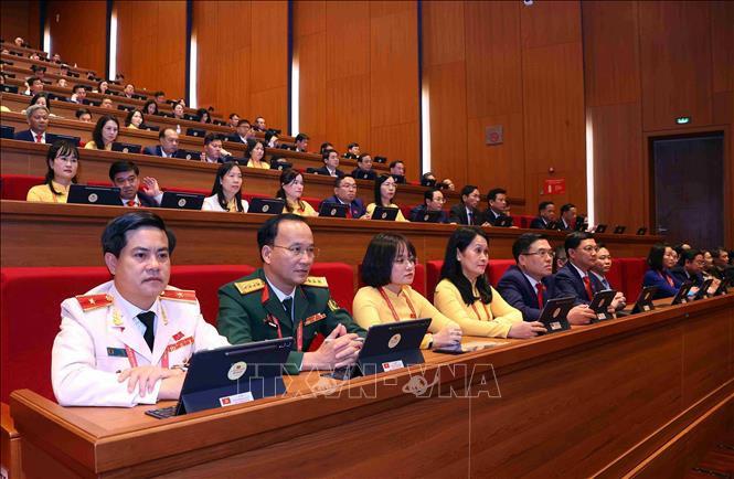 Các đại biểu tham dự phiên khai mạc Đại hội XIV của Đảng. Ảnh: TTXVN