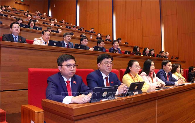 Các đại biểu tham dự phiên khai mạc Đại hội XIV của Đảng. Ảnh: TTXVN