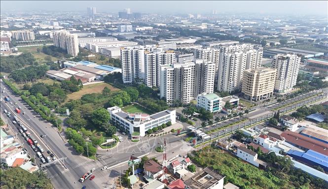 Khu công nghiệp VSIP (Tp. Hồ Chí Minh) hướng đến trở thành thủ phủ công nghiệp xanh, thông minh, hiện đại, tập trung phát triển công nghiệp công nghệ cao. Ảnh: Thanh Vũ - TTXVN