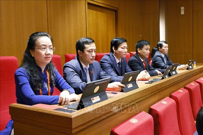 Đoàn đại biểu Đảng bộ tỉnh Tây Ninh dự phiên khai mạc Đại hội. Ảnh: TTXVN
 