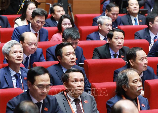 Các đại biểu dự phiên thảo luận tại hội trường về các văn kiện Đại hội, sáng 21/1. Ảnh: TTXVN
