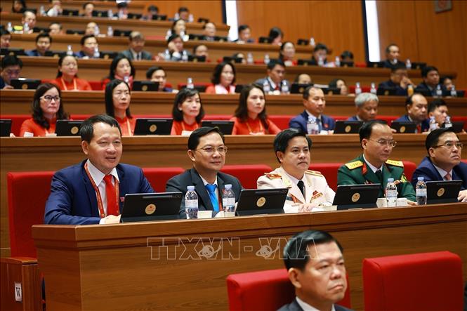 A delegation from Dong Nai Provincial Party Committee attends the plenary discussion on Congress documents. VNA Photo 