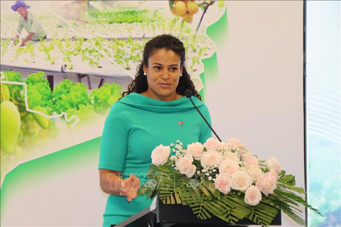 Bà Raïssa Marteaux, Tổng Lãnh sự Vương quốc Hà Lan tại Thành phố Hồ Chí Minh, cam kết Hà Lan sẽ chia sẻ kiến thức, công nghệ và hợp tác vì lợi ích chung về kinh tế và môi trường tại Việt Nam. Ảnh: Thu Hiền – TTXVN