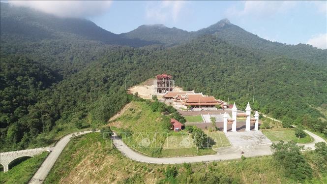 Hạ tầng khu chùa Hạ thuộc phân khu tham quan sinh thái - tâm linh đang được hoàn thiện. Ảnh: Việt Hùng – TTXVN