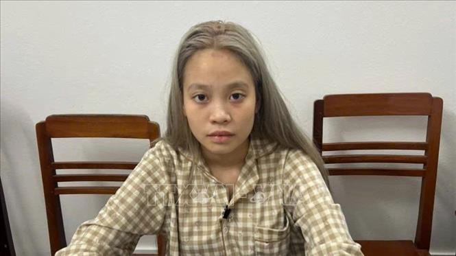 Đối tượng Đỗ Lệ Thủy. Ảnh: TTXVN phát 