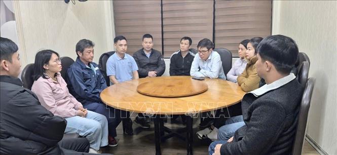 Chi bộ Fujikura, Đảng ủy KCN Nhật Bản – Hải Phòng tổ chức sinh hoạt định kỳ. Ảnh Tiến Vĩnh – TTXVN