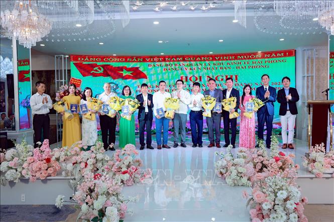 Đảng ủy KCN Nhật Bản – Hải Phòng tổng kết năm 2025 có sự tham gia của các TGĐ người Nhật của các nhà máy trong KCN. Ảnh Tiến Vĩnh  - TTXVN 