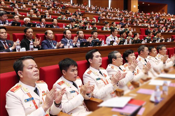 Đại biểu Đảng bộ Công an Trung ương dự phiên họp. Ảnh: TTXVN