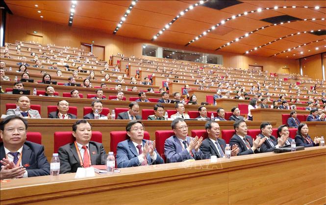 Đoàn đại biểu thành phố Huế tại Đại hội. Ảnh: TTXVN