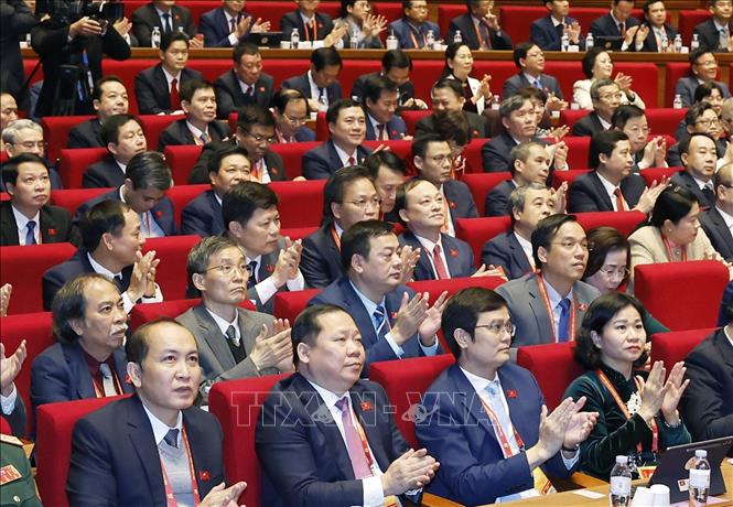 Đại biểu Đảng bộ tỉnh Hưng Yên dự Đại hội. Ảnh: TTXVN