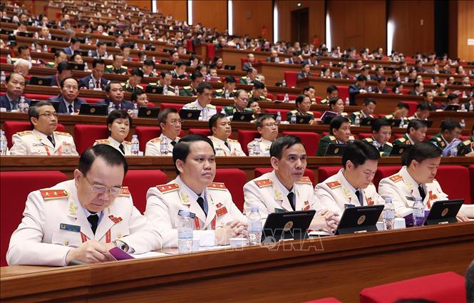 Đại biểu Đảng bộ Công an Trung ương dự phiên họp. Ảnh: TTXVN