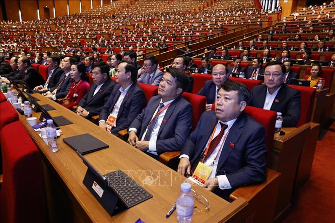 Đoàn đại biểu Đảng bộ Quốc hội dự phiên thảo luận về công tác nhân sự. Ảnh: TTXVN