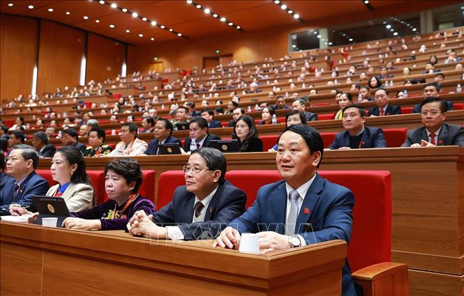 Đoàn đại biểu Đảng bộ tỉnh Tuyên Quang dự Đại hội. Ảnh: TTXVN
