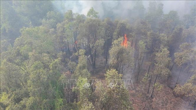 Hiện trường vụ cháy. Ảnh: TTXVN phát