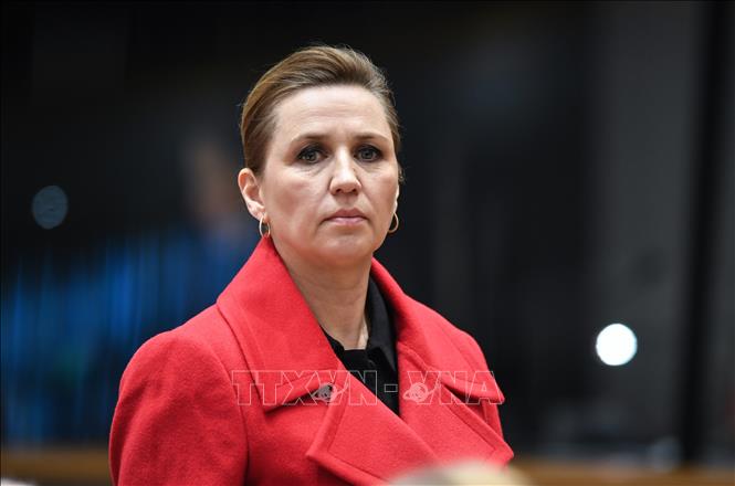 Thủ tướng Đan Mạch Mette Frederiksen tại Hội nghị thượng đỉnh đặc biệt của Liên minh châu Âu ở Brussels, Bỉ ngày 6/3/2025. Ảnh: THX/TTXVN