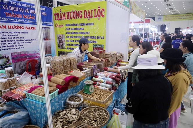 Người dân tham quan mua sắm tại hội chợ. Ảnh: Trần Lê Lâm - TTXVN