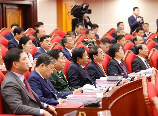 Các đại biểu dự Hội nghị lần thứ nhất Ban Chấp hành Trung ương Đảng khóa XIV. Ảnh: TTXVN