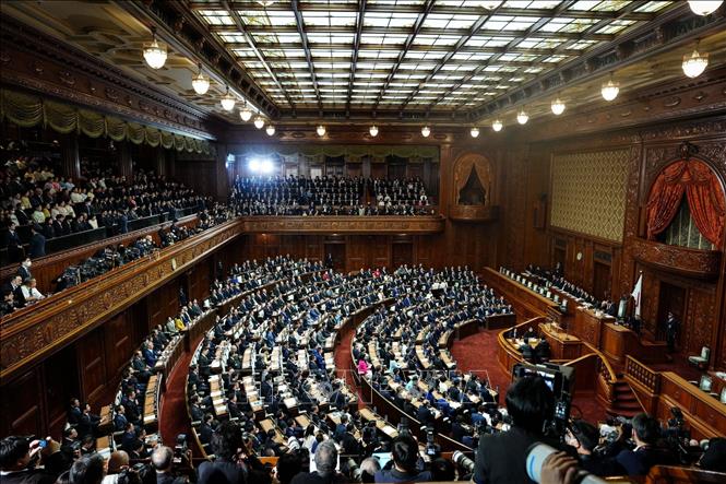 Toàn cảnh phiên họp toàn thể của Hạ viện Nhật Bản ở Tokyo, ngày 23/1/2026. Ảnh: THX/TTXVN