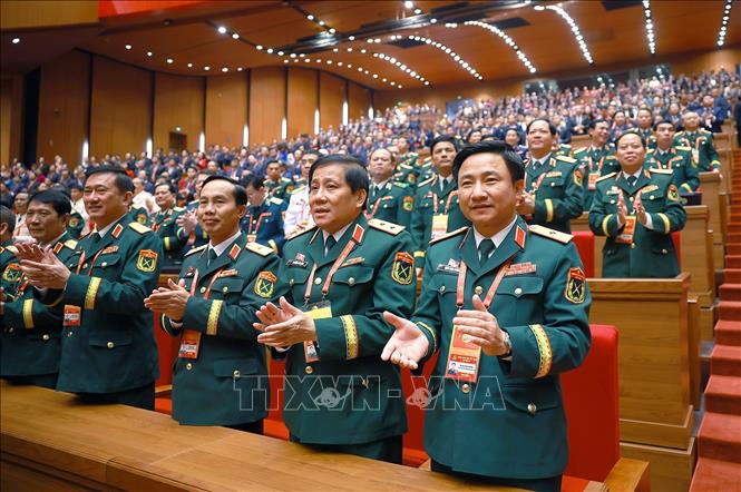 Các đại biểu dự phiên bế mạc Đại hội XIV của Đảng. Ảnh: TTXVN