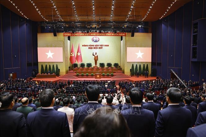 A view of the 14th National Party Congress' closing ceremony. VNA Photo