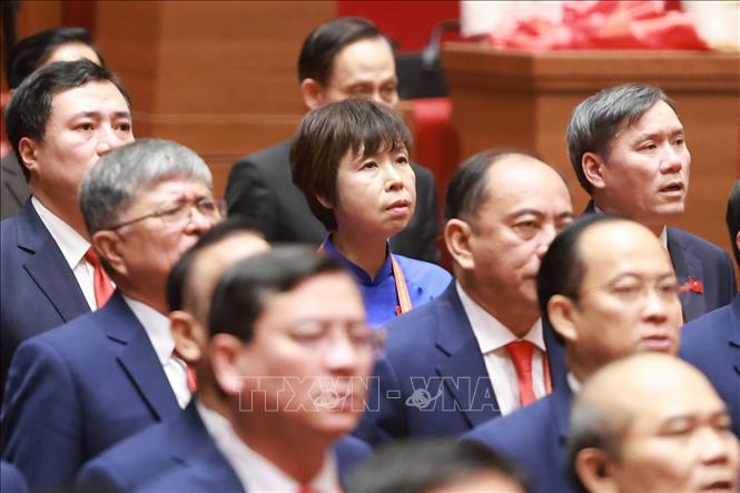 Các đại biểu thực hiện nghi lễ bế mạc Đại hội. Ảnh: TTXVN