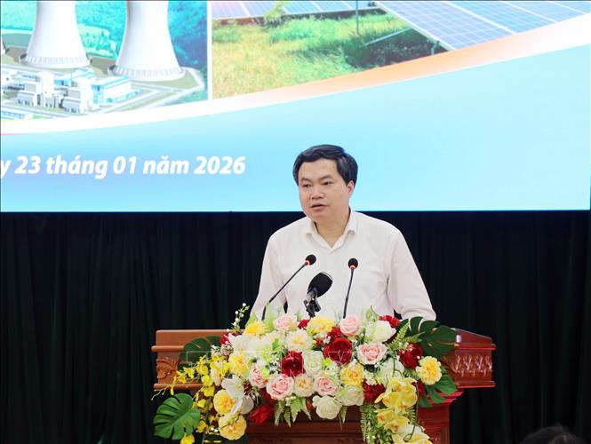 Ông Trần Việt Hoà, Cục trưởng Cục Công nghiệp – Bộ Công Thương phát biểu tại hội thảo
Ảnh: Công Thử - TTXVN