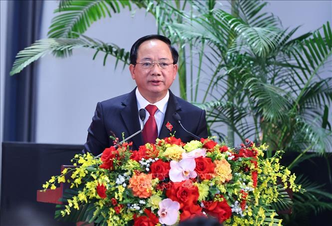 Đồng chí Trịnh Văn Quyết, Bí thư Trung ương Đảng, Trưởng Ban Tuyên giáo và Dân vận Trung ương phát biểu. Ảnh: TTXVN