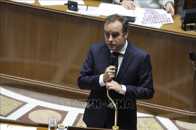 Thủ tướng Pháp Sebastien Lecornu phát biểu trước Quốc hội tại Paris ngày 14/1/2026. Ảnh: THX/TTXVN