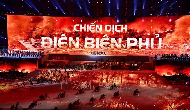 Chương trình nghệ thuật đặc biệt “Tầm nhìn mới - Kỷ nguyên mới” chào mừng thành công Đại hội đại biểu toàn quốc lần thứ XIV của Đảng  23/1/2026 và 96 năm Ngày thành lập Đảng Cộng sản Việt Nam. Ảnh: TTXVN