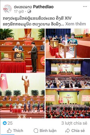 Bài viết trên tờ Pathetlao ngày 24/1/2026. Ảnh: TTXVN