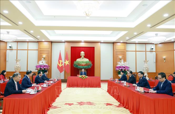 Tổng Bí thư Tô Lâm tại cuộc điện đàm với Tổng thống Liên bang Nga Vladimir Putin. Ảnh: Thống Nhất – TTXVN