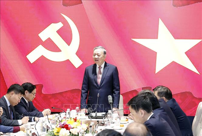 Tổng Bí thư Tô Lâm phát biểu chỉ đạo. Ảnh: Thống Nhất – TTXVN