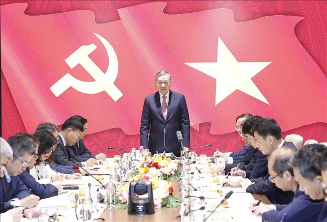 Tổng Bí thư Tô Lâm phát biểu chỉ đạo. Ảnh: Thống Nhất – TTXVN