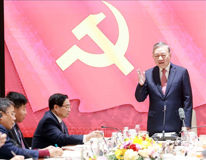 Tổng Bí thư Tô Lâm phát biểu chỉ đạo. Ảnh: Thống Nhất – TTXVN