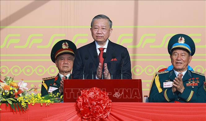 Tổng Bí thư Tô Lâm trình bày Diễn văn Kỷ niệm 80 năm Quốc khánh. Ảnh: Dương Giang-TTXVN 
