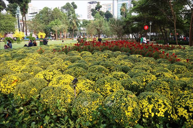 Quang cảnh Lễ bàn giao công trình cảnh quan nhà thi đấu Phan Đình Phùng chiều 25/1. Ảnh: Hồng Đạt - TTXVN