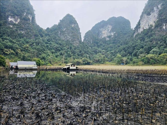 Xóm Lũng Phầy sau khi hết ngập lụt. Ảnh: TTXVN phát