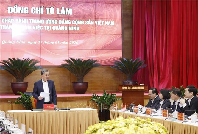 Tổng Bí thư Tô Lâm phát biểu chỉ đạo. Ảnh: Thống Nhất - TTXVN