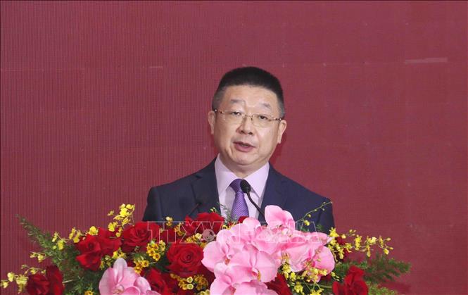 Ổng Đường Lập, Tổng lãnh sự Trung Quốc tại Thành phố Hồ Chí Minh phát biểu chào mừng. Ảnh: Xuân Khu -TTXVN