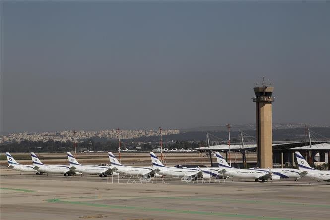 Máy bay của hãng hàng không El Al tại sân bay quốc tế Ben Gurion ở gần Tel Aviv, Israel. Ảnh: THX/TTXVN