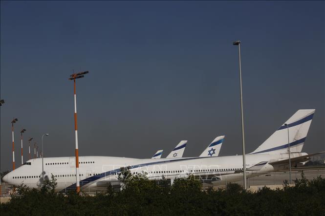 Máy bay của hãng hàng không El Al tại sân bay quốc tế Ben Gurion ở gần Tel Aviv, Israel. Ảnh: THX/TTXVN