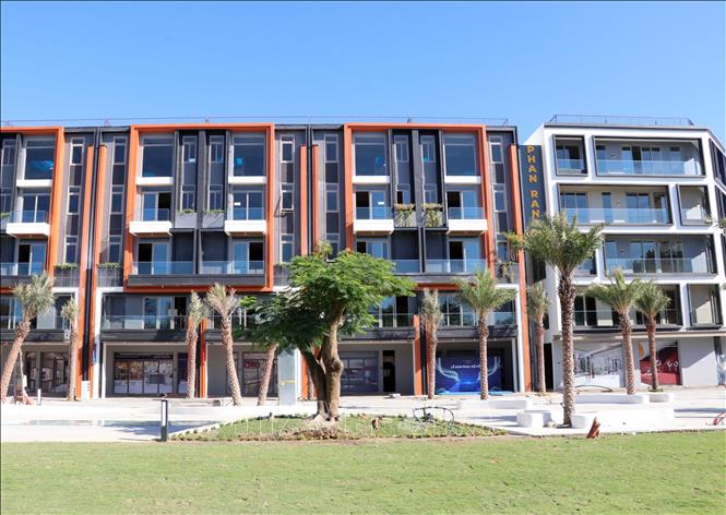 Một góc khu nhà phố thương mại Phan Rang Center. Ảnh: Công Thử - TTXVN