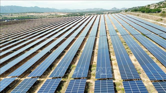  Trang trại điện mặt trời Gelex Ninh Thuận đầu tư trên địa bàn xã Phước Dinh (tỉnh Khánh Hòa). Ảnh: Nguyễn Thành – TTXVN