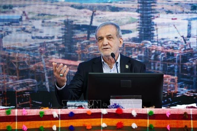 Tổng thống Iran Masoud Pezeshkian. Ảnh: IRNA/TTXVN